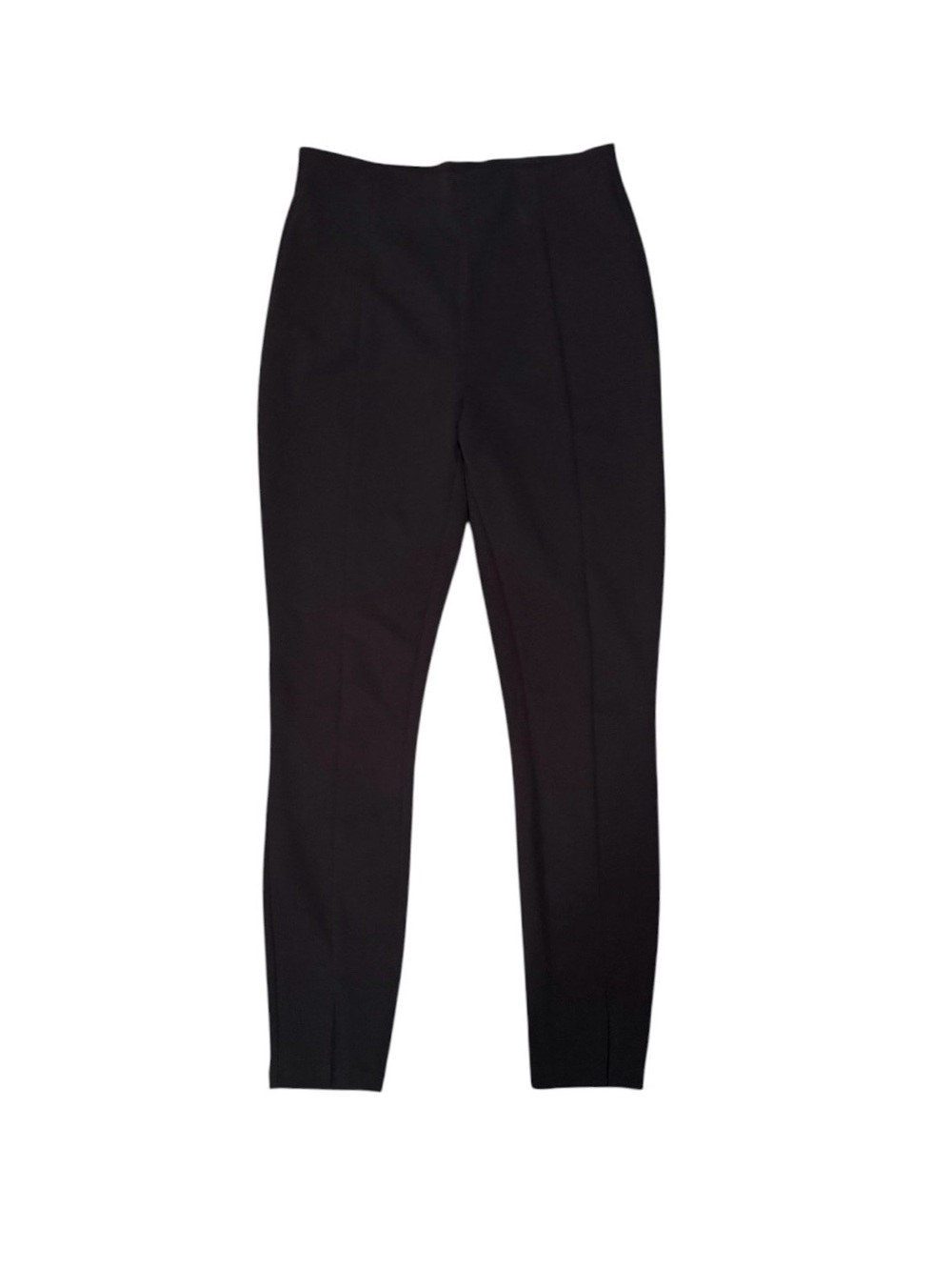 ASOS DESIGN Tailored Pull On Pants Women’s US 4 Black Front Slit Hem Stretch
